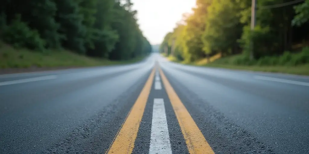 A Modern Highway Built with Hot Mix Asphalt